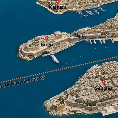 Six In - Panoramic Marina View - 3 3 Baths - Valletta Ferry شقة *